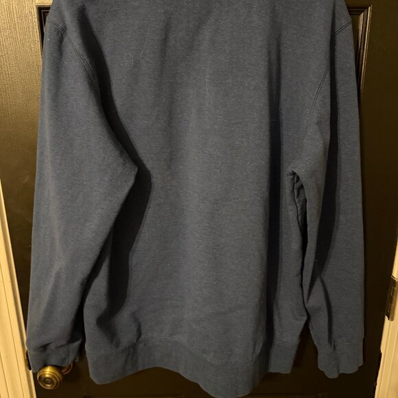 Mens North Face Heavy Knit Sweatshirt Scoop Neck Blue Extra Large - Picture 5 of 5